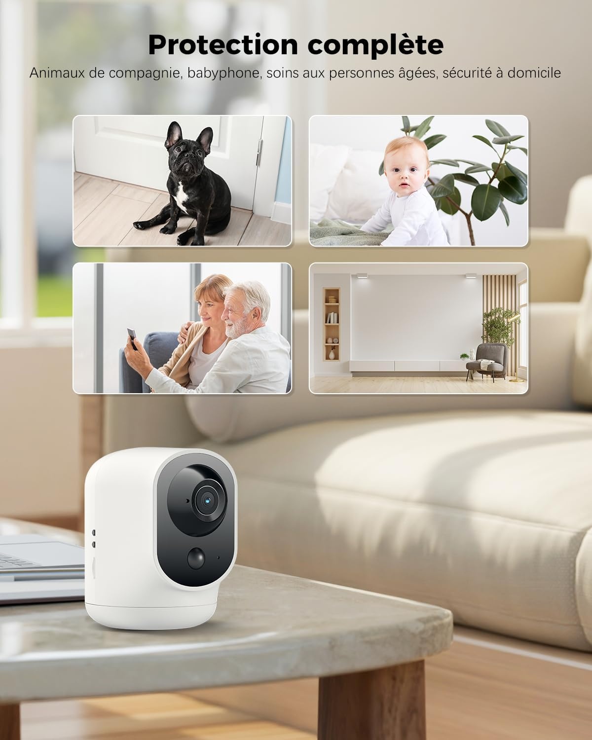 Caméra de surveillance 2K sans fil - Jusqu'à -62% de remise