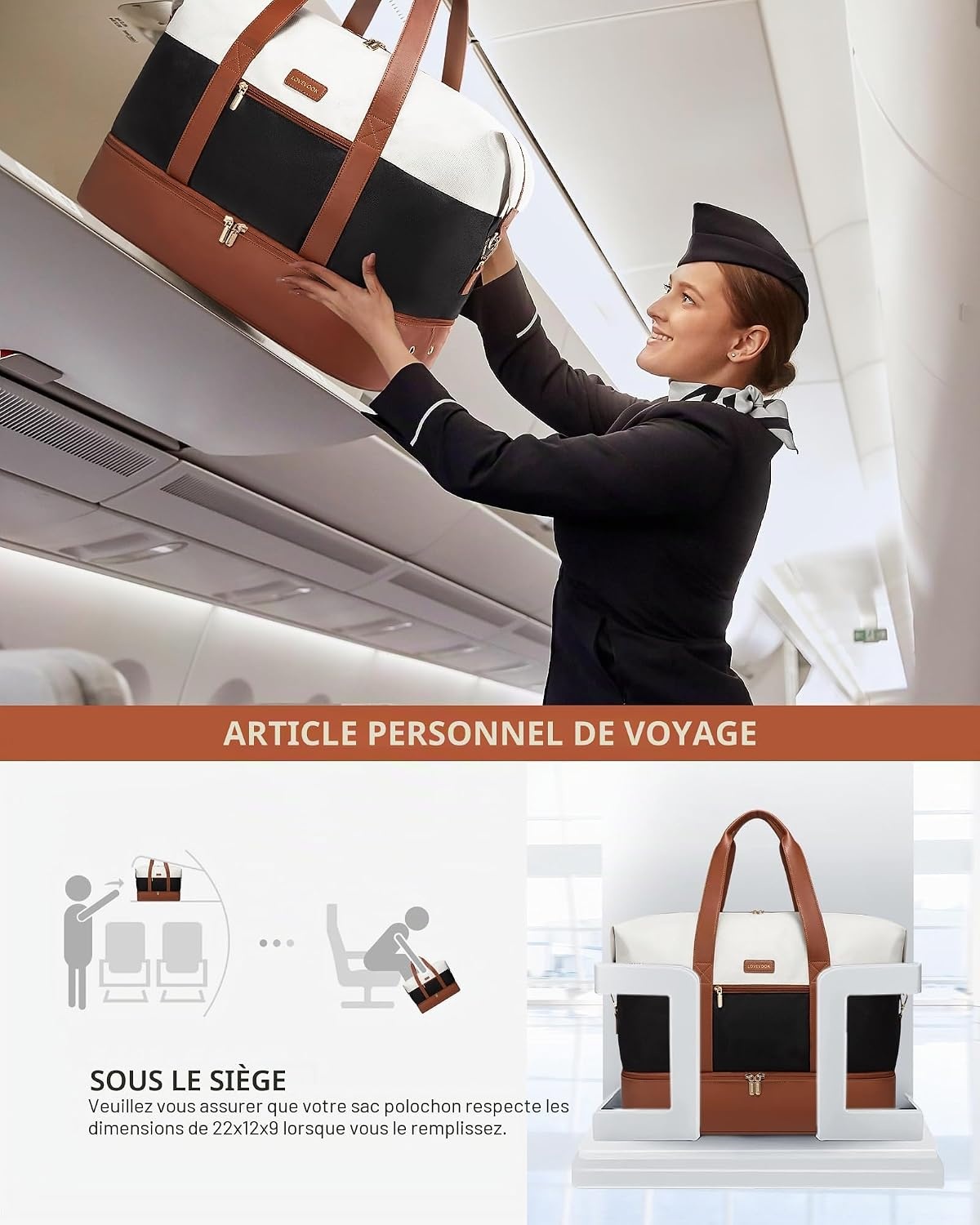 Sac de voyage weekend 56L - Bagage cabine pliable - Jusqu'à -62%