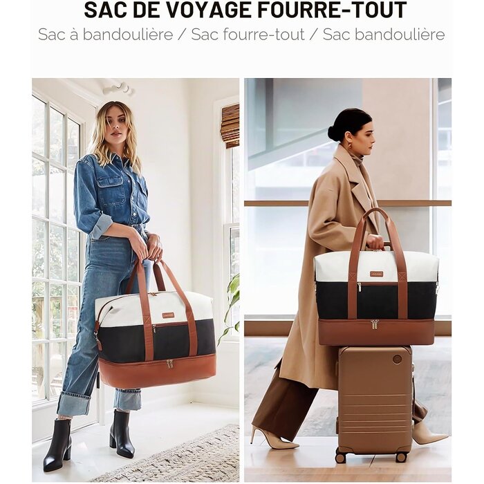 Sac de voyage weekend 56L - Bagage cabine pliable - Jusqu'à -62%