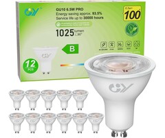 Lot de 12 spots LED GU10 6,5W - Blanc Neutre - Jusqu'à -52% de remise