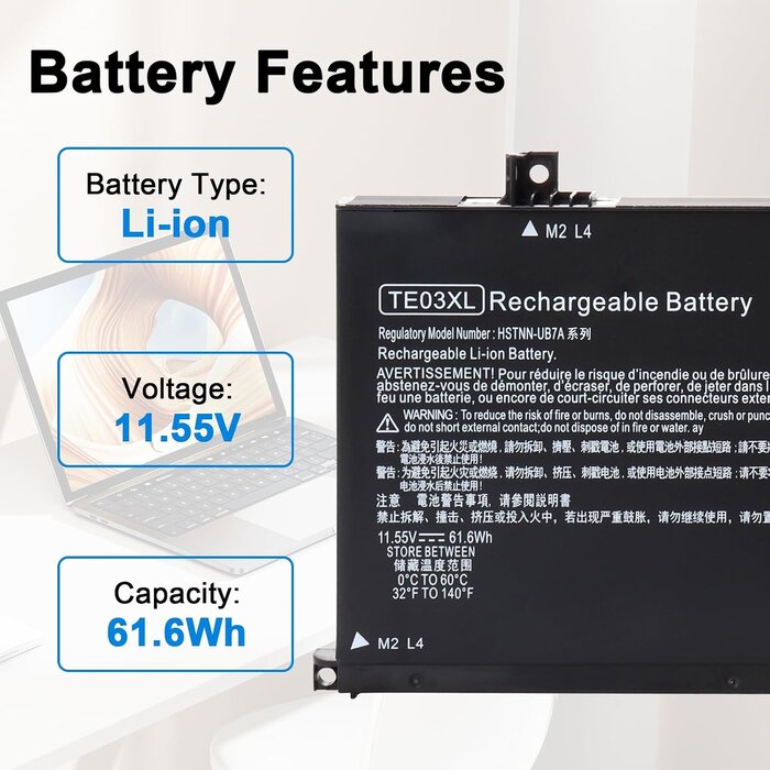 Batterie PC Portable - Jusqu'à -61% sur votre modèle compatible HP