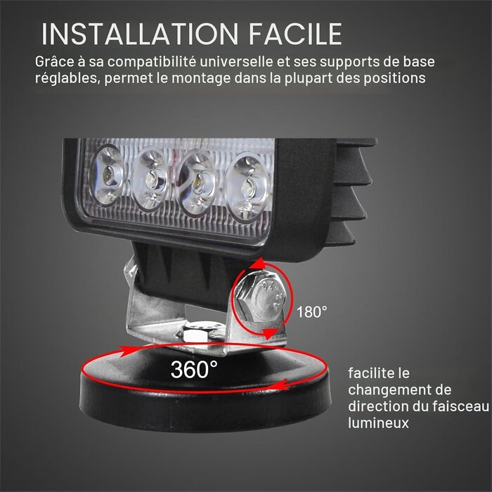 Projecteur LED magnétique 48W - Jusqu'à 60% de remise sur nos modèles outlet