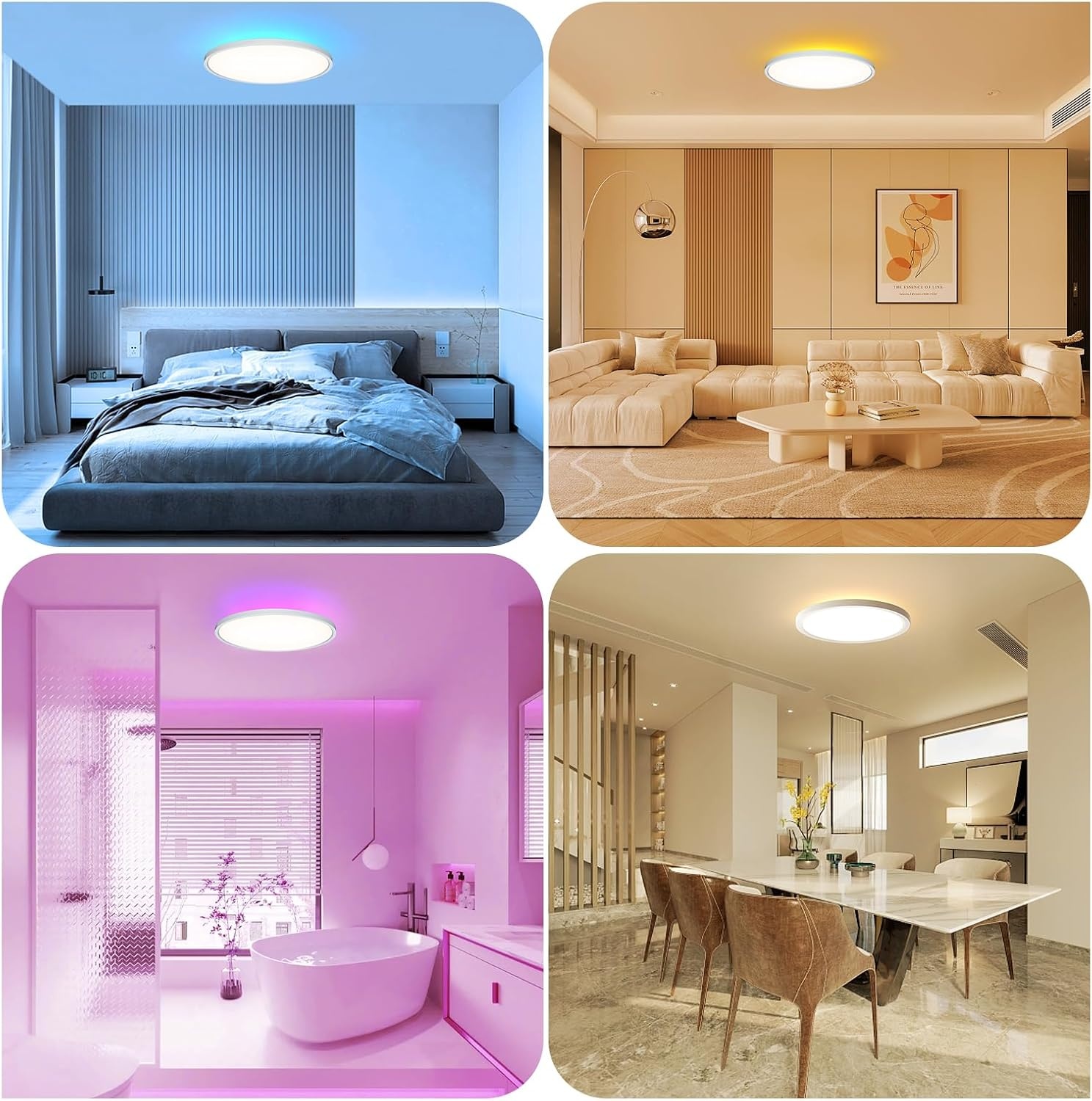 Plafonnier LED Dimmable RGB 30cm - Jusqu'à -61% sur votre éclairage
