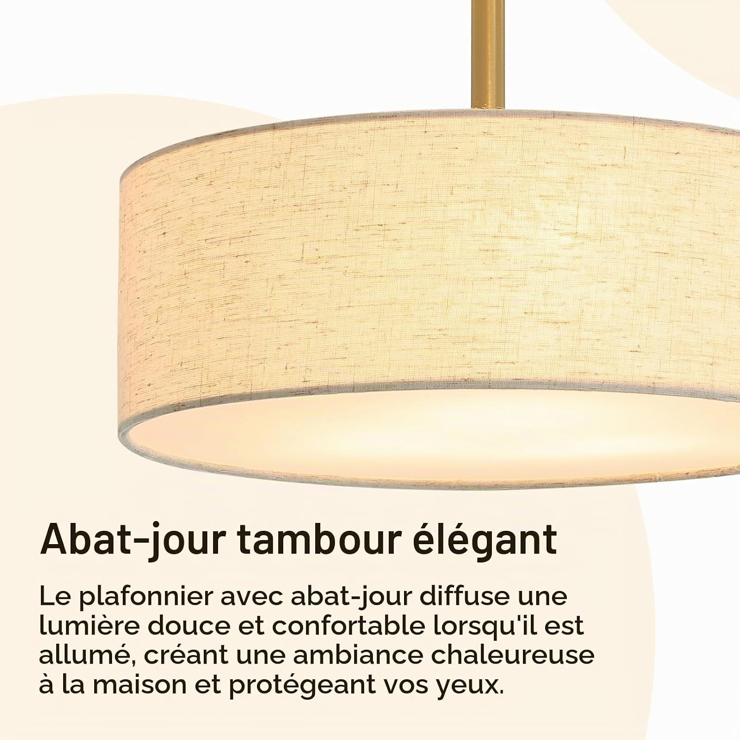 Plafonnier lustre rond doré 3 lampes - Jusqu'à 64% de remise