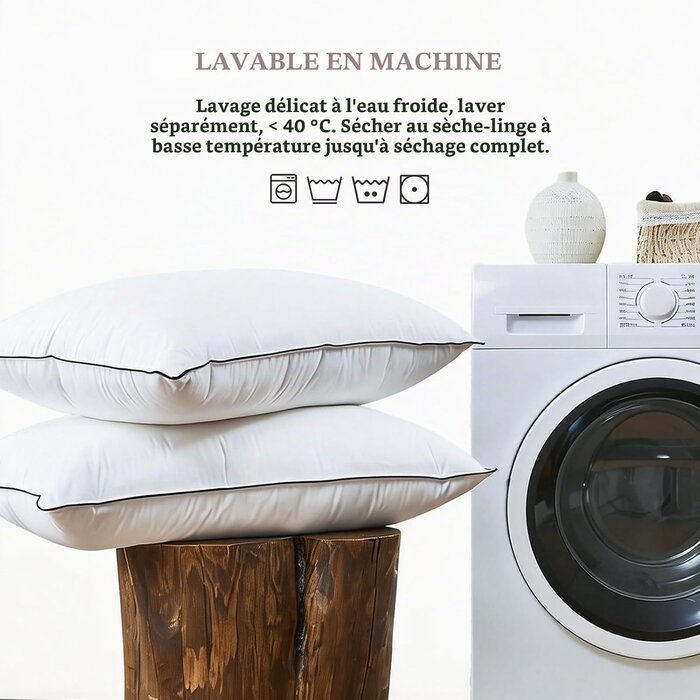 Lot de 2 Oreillers 3 Chambres 50x75cm - Jusqu'à -64% sur votre confort
