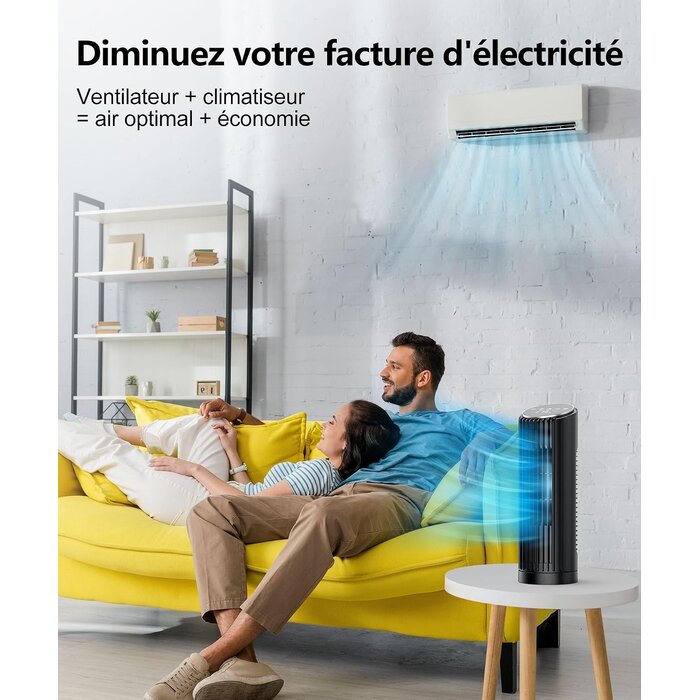 Ventilateur colonne silencieux 33cm - Jusqu'à -33% sur l'outlet