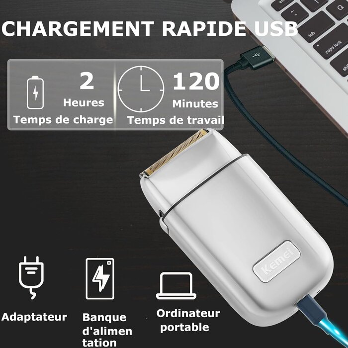 Rasoir électrique professionnel rechargeable - Jusqu'à 61% de réduction