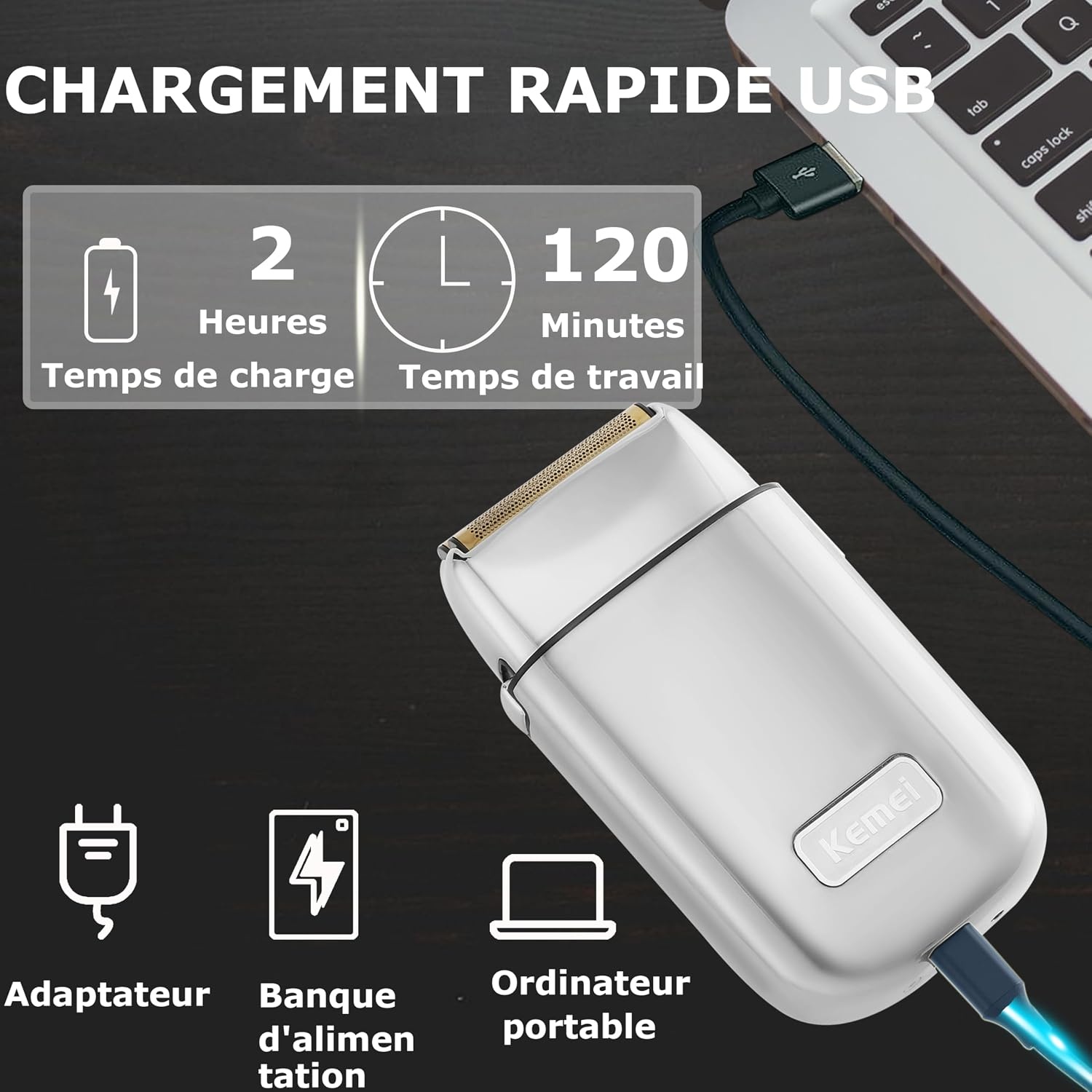Rasoir électrique professionnel rechargeable - Jusqu'à 61% de réduction