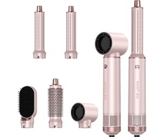 Brosse soufflante 5-en-1 rose : coiffure professionnelle jusqu'à -47%
