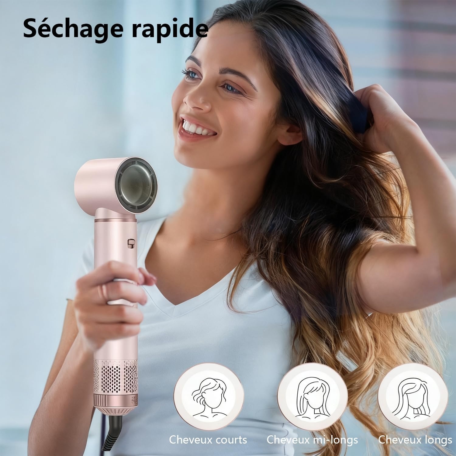 Brosse soufflante 5-en-1 : lissage et boucles - Jusqu'à 60% de réduction