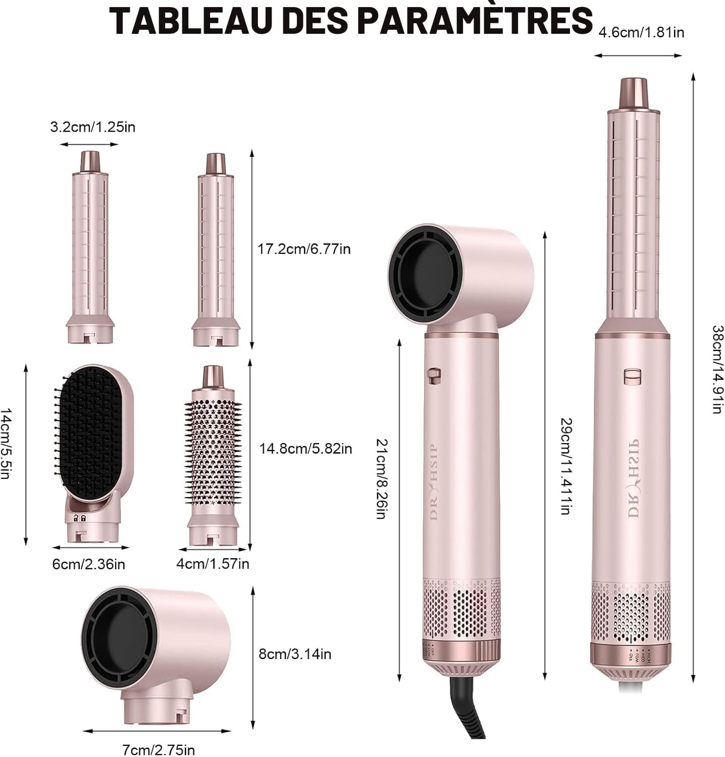 Brosse soufflante 5-en-1 : lissage et boucles - Jusqu'à 60% de réduction