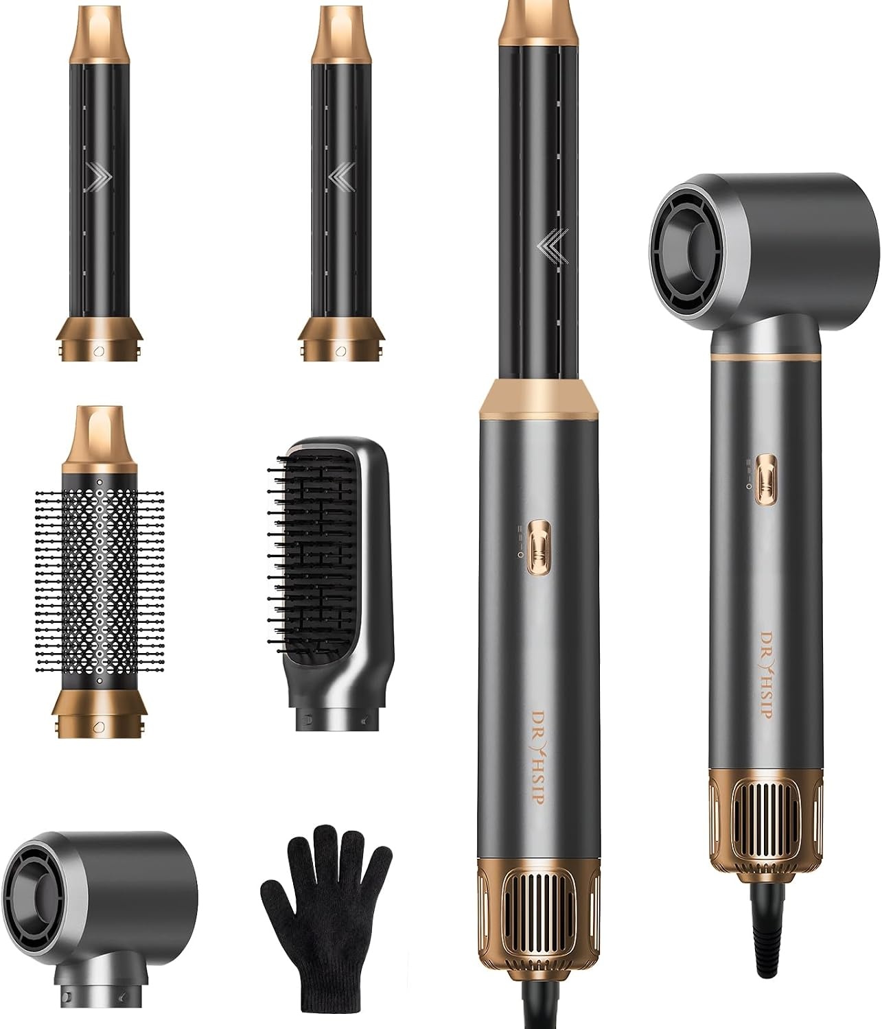 Brosse soufflante 5-en-1 : lissage et boucles - Jusqu'à 60% de réduction