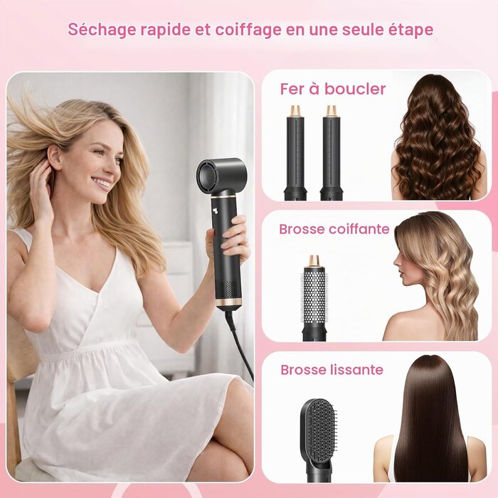 Brosse soufflante 5-en-1 multifonction - Jusqu'à 60% de réduction