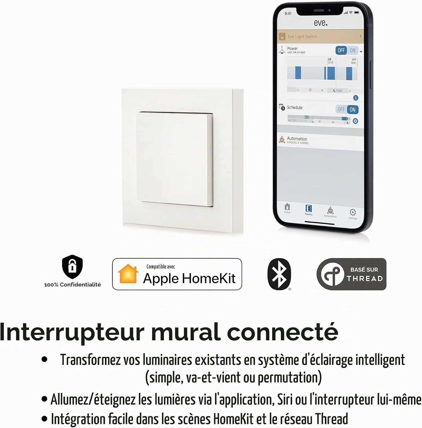 Interrupteur Mural Intelligent Apple HomeKit - Jusqu'à 64% de réduction
