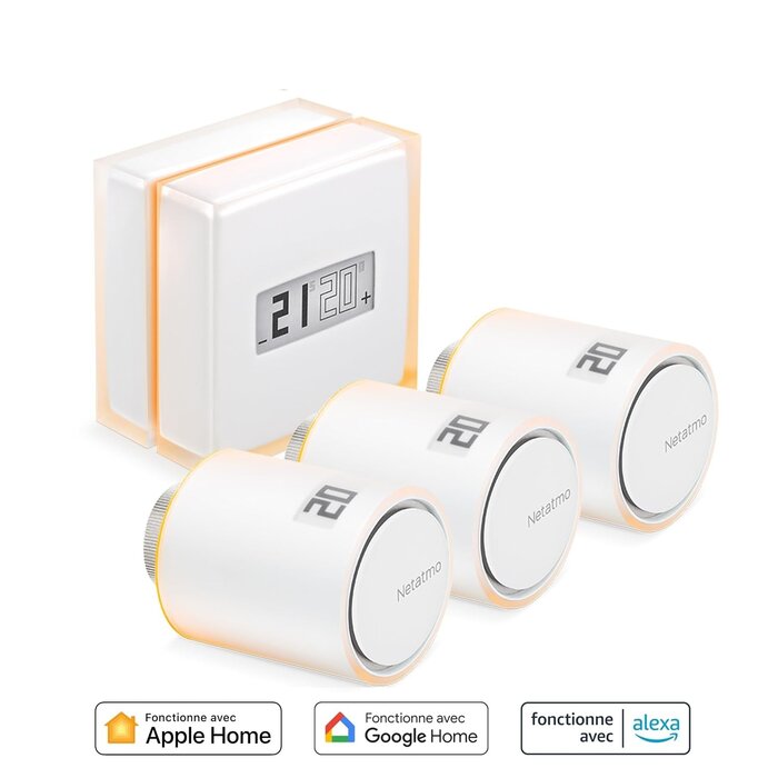 Netatmo Thermostat intelligent + 3 vannes connectées : jusqu'à 65% de réduction