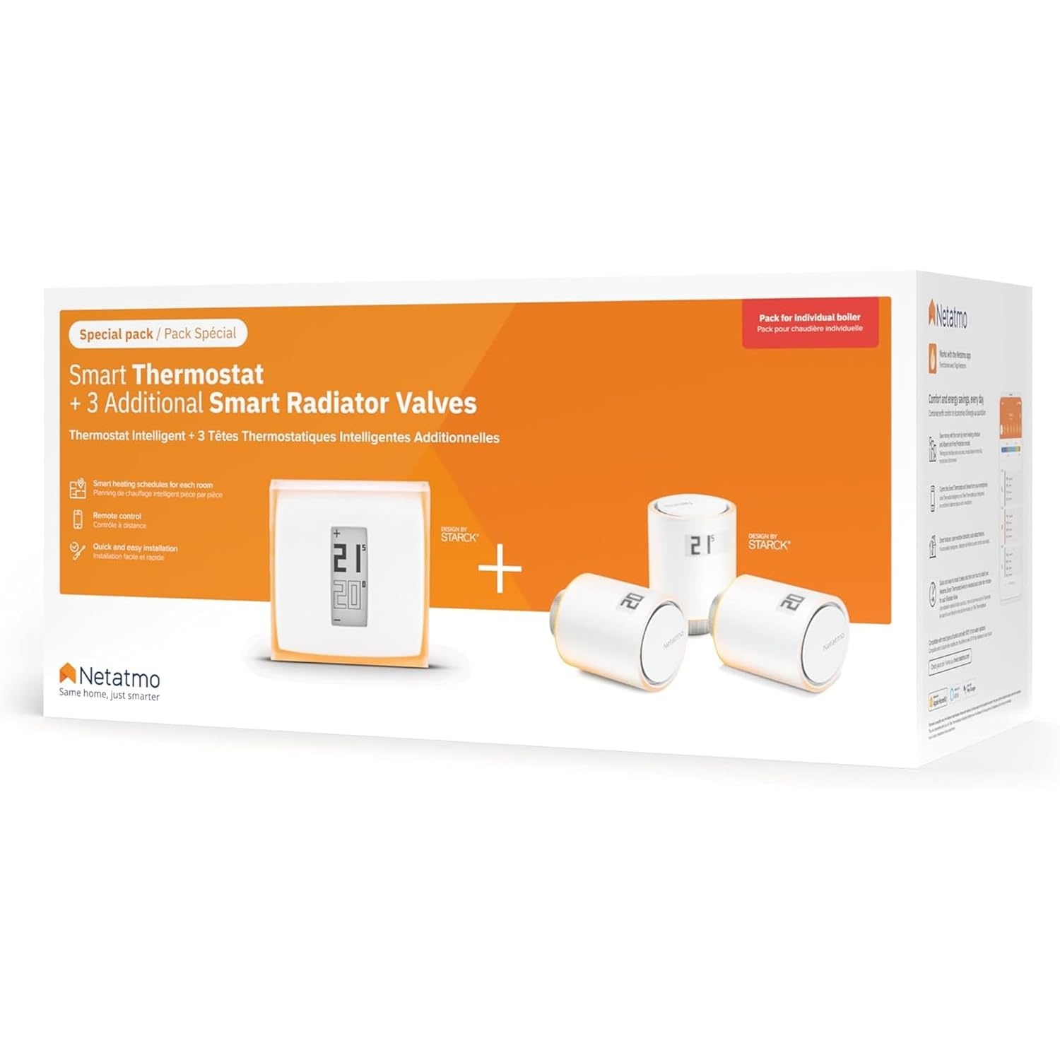 Netatmo Thermostat intelligent + 3 vannes connectées : jusqu'à 65% de réduction