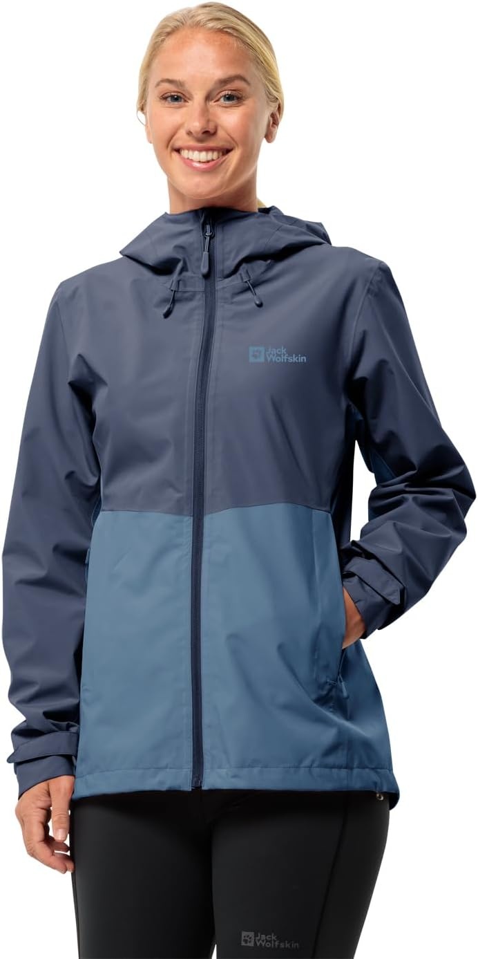Veste outdoor femme imperméable bleu glacier XS - Jusqu'à 64% de remise