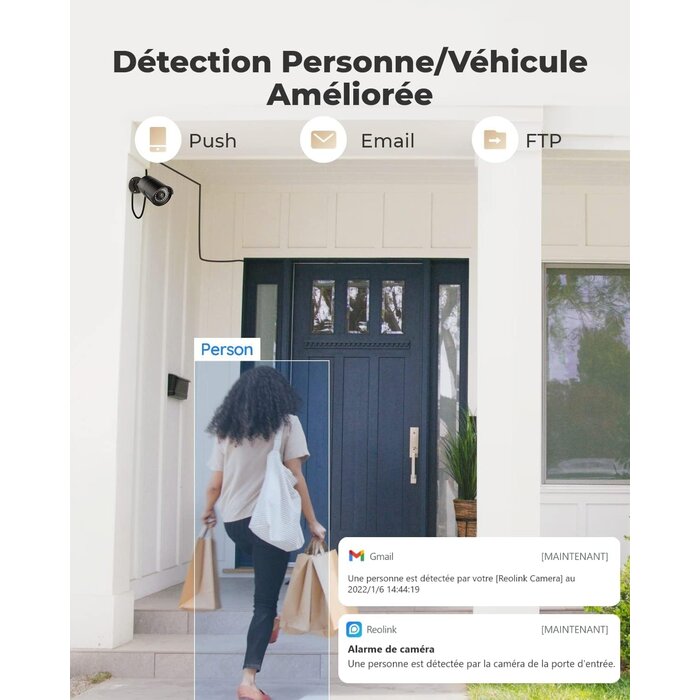 Caméra de surveillance extérieure 5MP PoE - Jusqu'à 41% de remise