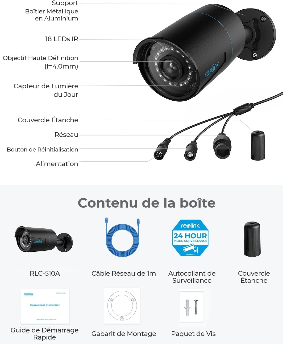 Caméra de surveillance extérieure 5MP PoE - Jusqu'à 41% de remise