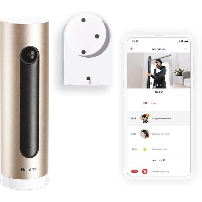 Netatmo Caméra Intérieure Intelligente FHD 1080p - Jusqu'à -64% de remise