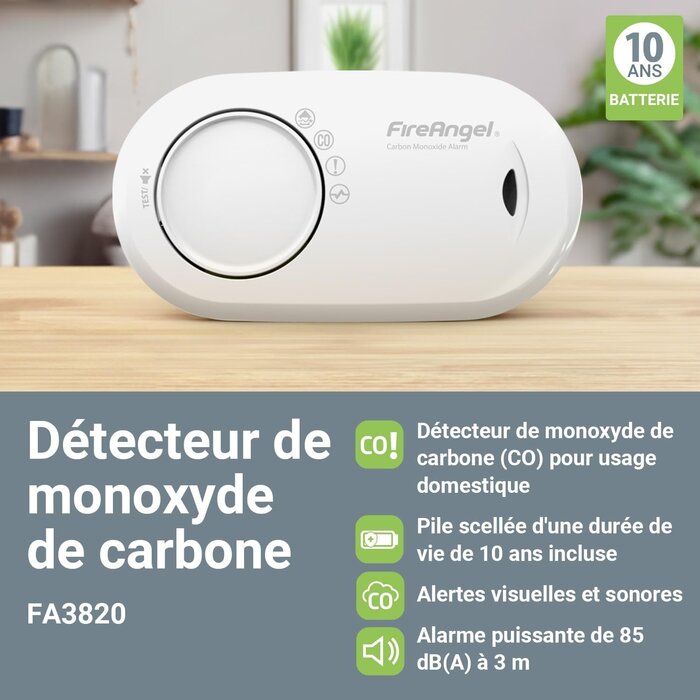 Détecteur de monoxyde de carbone portable - Jusqu'à -59% de réduction