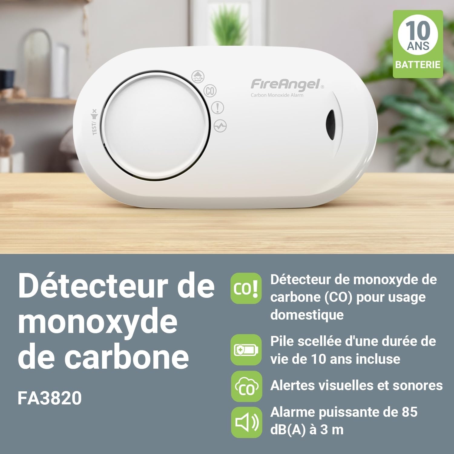 Détecteur de monoxyde de carbone portable - Jusqu'à -59% de réduction
