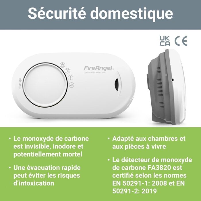 Détecteur de monoxyde de carbone portable - Jusqu'à -59% de réduction