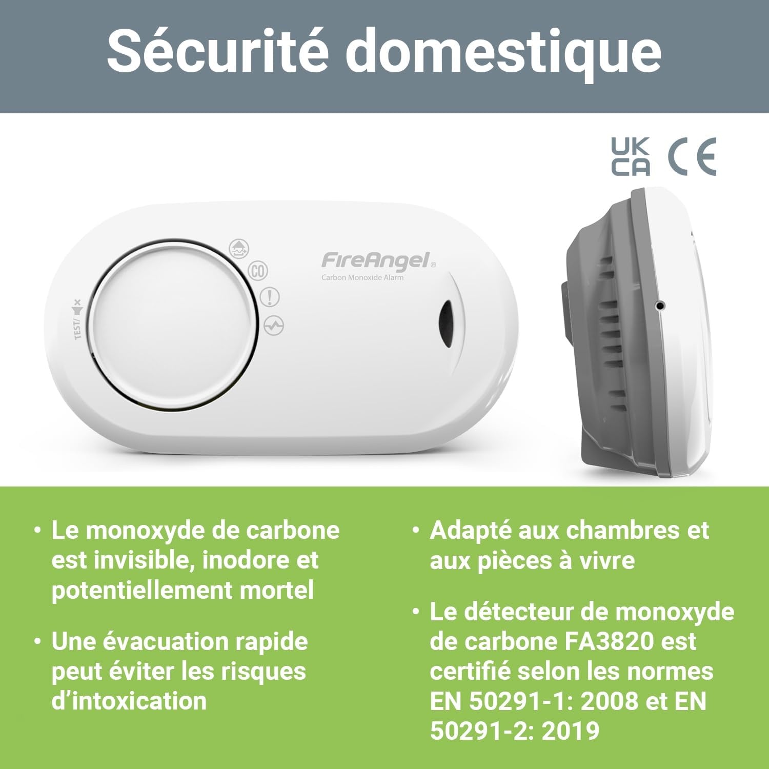 Détecteur de monoxyde de carbone portable - Jusqu'à -59% de réduction