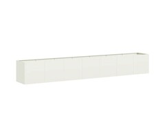 Vidaxl Grande Jardinière Acier Blanc 280cm - Jusqu'à -43% sur votre aménagement