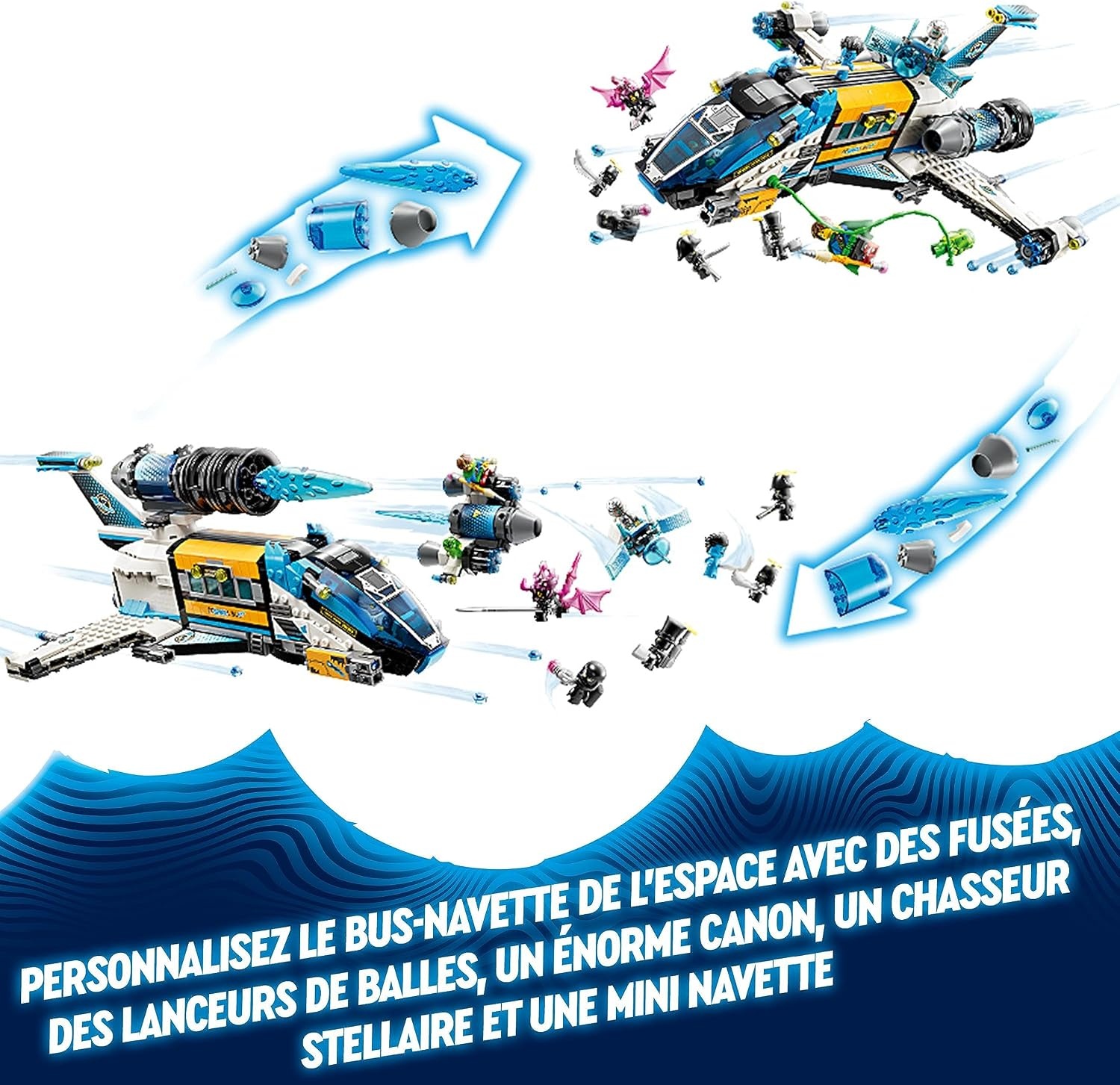Vaisseau spatial 2-en-1 DREAMZzz - 878 pièces - Jusqu'à -41%