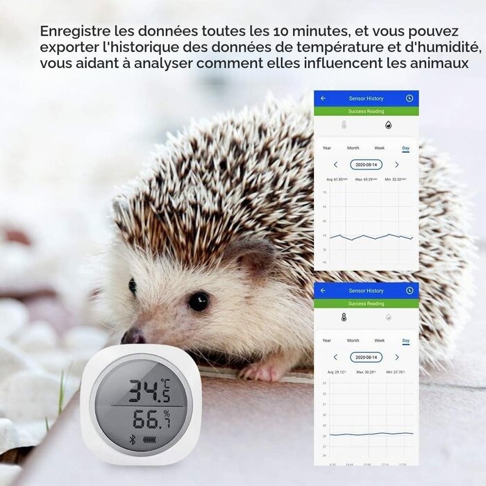 Thermomètre hygromètre Bluetooth avec écran LCD - 60% de remise