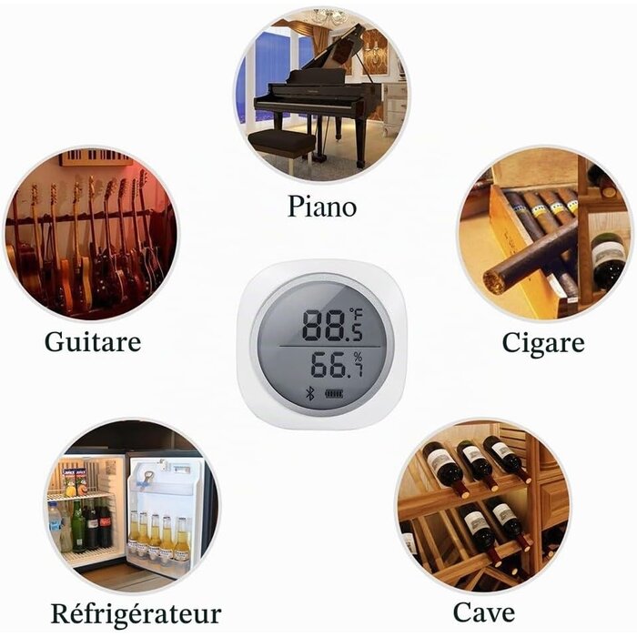 Thermomètre hygromètre Bluetooth avec écran LCD - 60% de remise