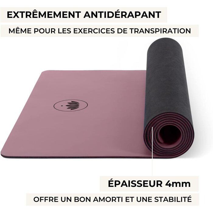 Tapis de yoga antidérapant Aubergine - Jusqu'à 51% de remise