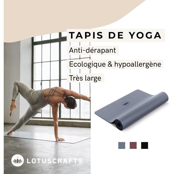 Tapis de yoga antidérapant Aubergine - Jusqu'à 51% de remise