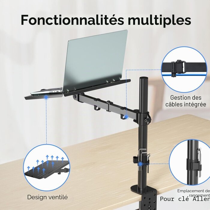 Support bureau 2-en-1 écran & PC portable - Jusqu'à -48% sur notre outlet