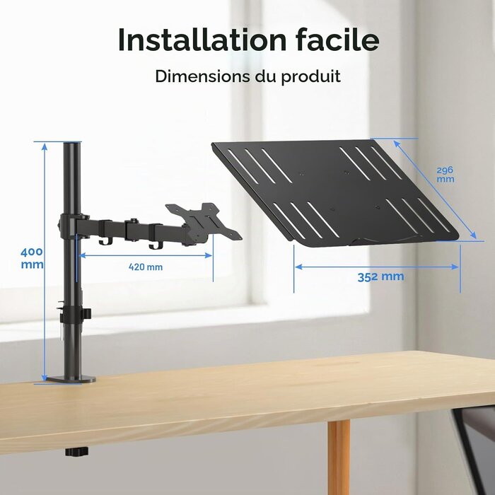 Support bureau 2-en-1 écran & PC portable - Jusqu'à -48% sur notre outlet