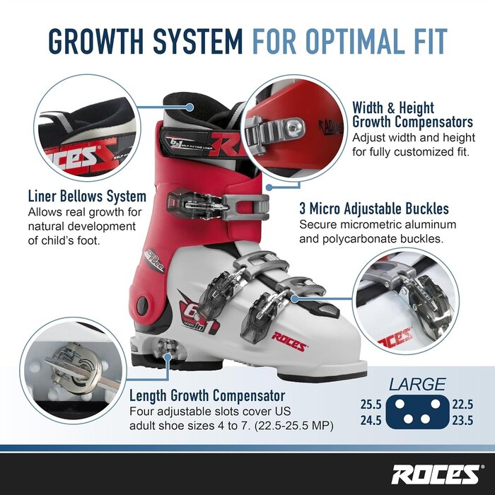 Roces Chaussures de ski enfant réglables - Jusqu'à 52% de remise