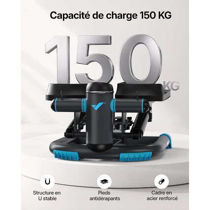 Mini Stepper 2-en-1 Fitness avec Bandes de Résistance - Jusqu'à -47%