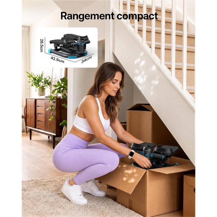 Mini Stepper 2-en-1 Fitness avec Bandes de Résistance - Jusqu'à -47%