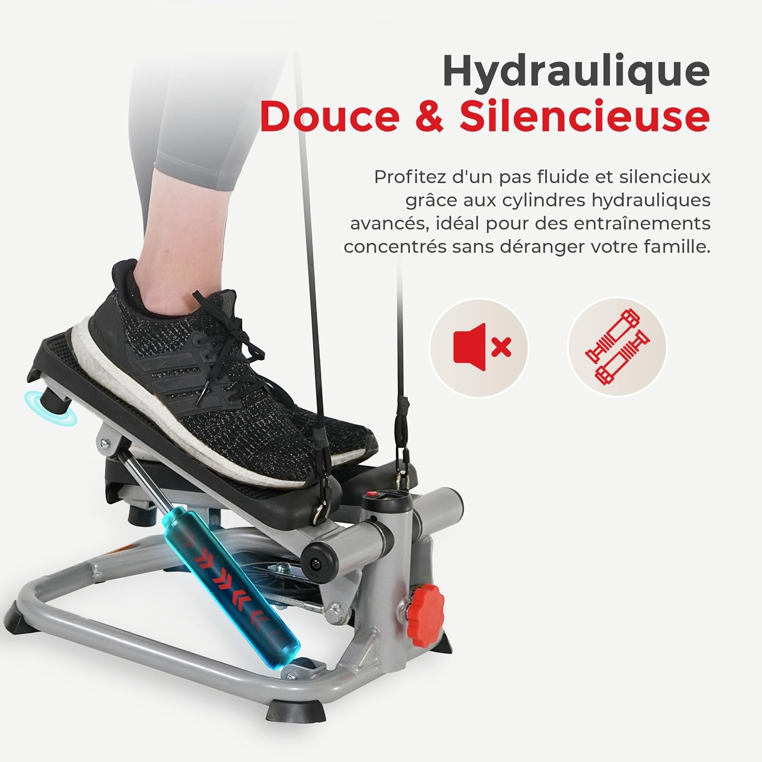 Mini Stepper Fitness avec Bandes de Résistance - Jusqu'à -46% sur l'Outlet