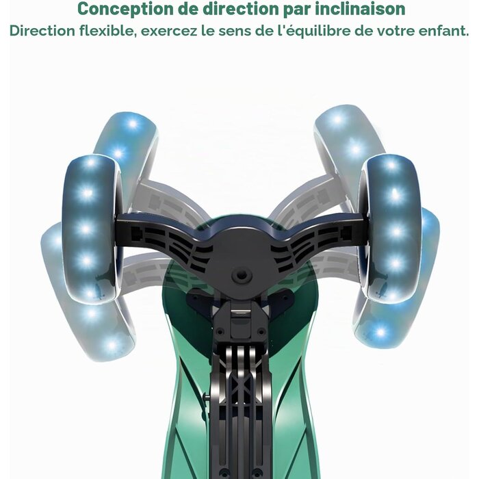 Trottinette Enfant 3 Roues LED Réglable - Jusqu'à -44% en Outlet