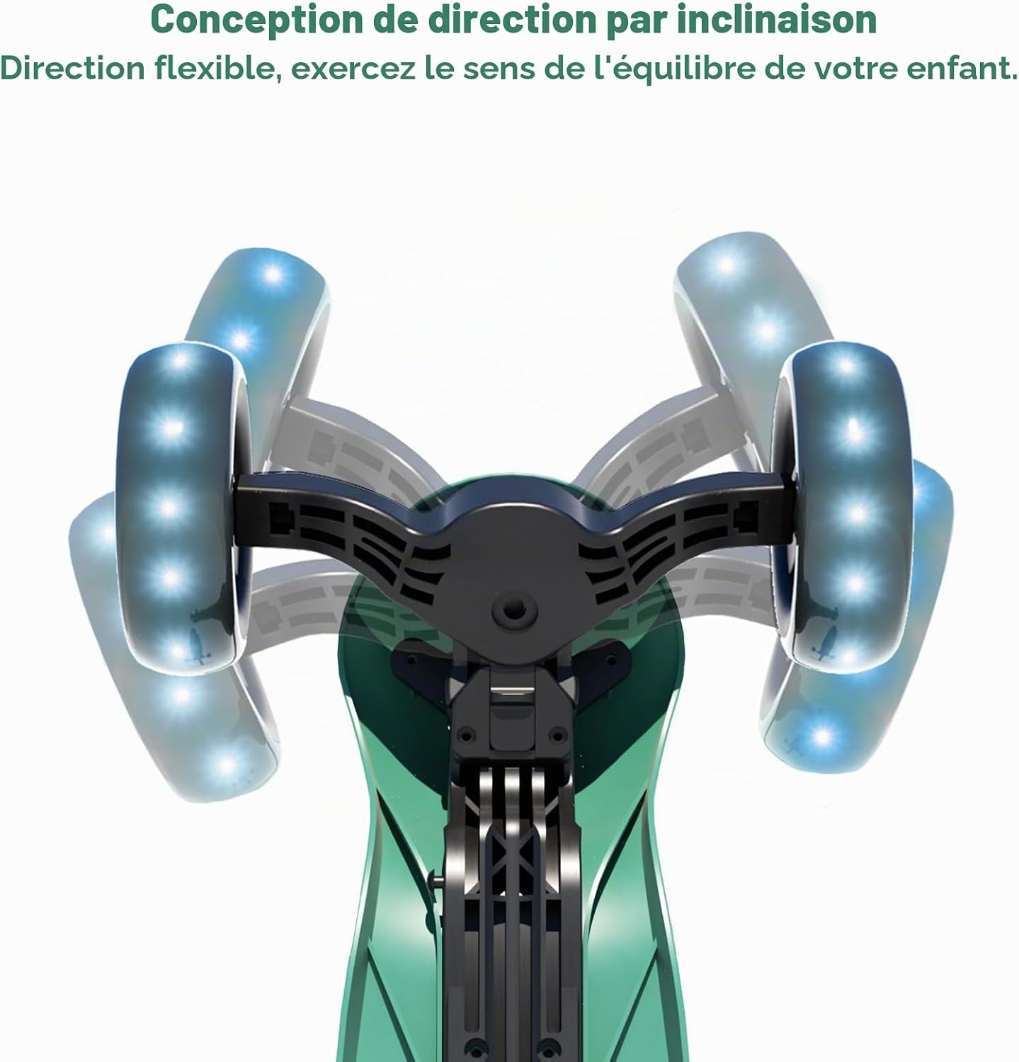 Trottinette Enfant 3 Roues LED Réglable - Jusqu'à -44% en Outlet