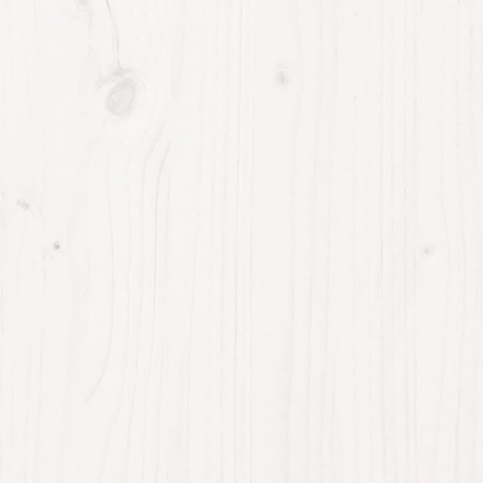 Vidaxl Buffet bas en pin massif blanc - 111 cm - Jusqu'à -41%