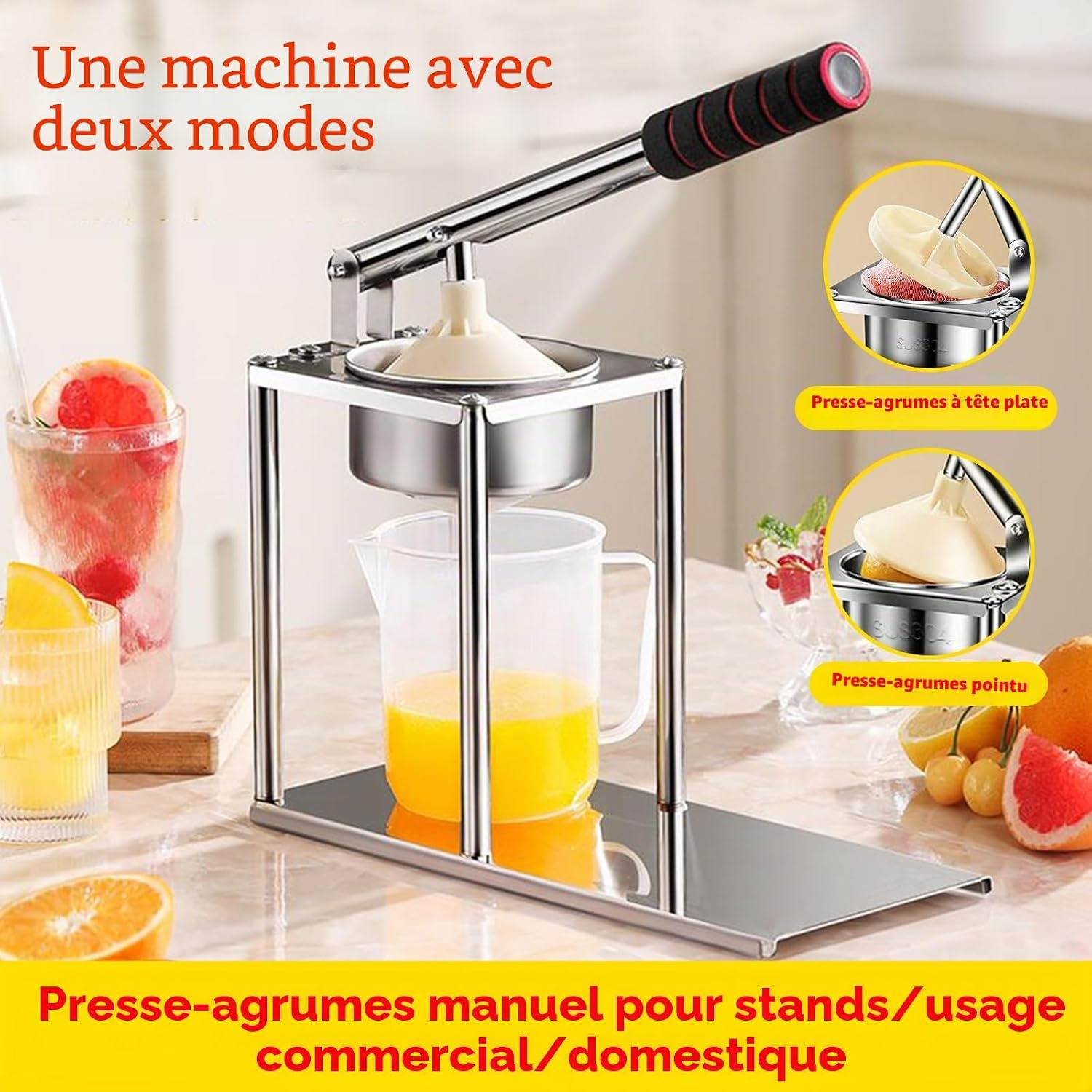 Presse-agrumes manuel en inox - Jusqu'à 43% de réduction