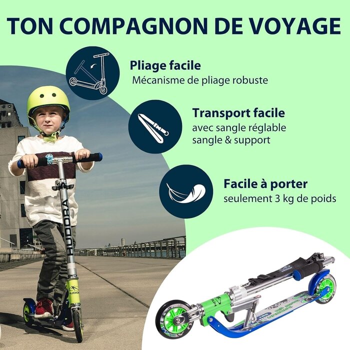 Hudora Trottinette pliable réglable - Jusqu'à -46% sur vos déplacements
