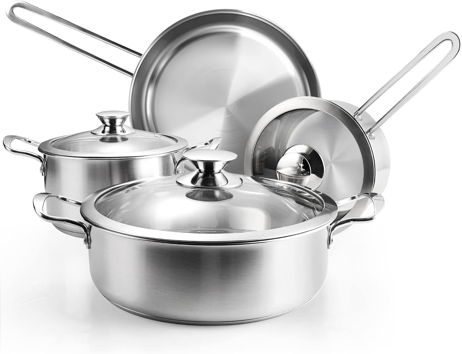 Batterie de cuisine 6 pièces inox - Jusqu'à 46% de réduction