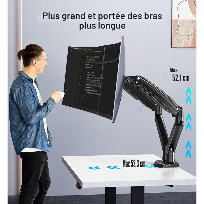 Support double moniteur articulé 15-35" - Jusqu'à -43% de remise
