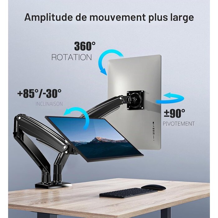 Support double moniteur articulé 15-35" - Jusqu'à -43% de remise