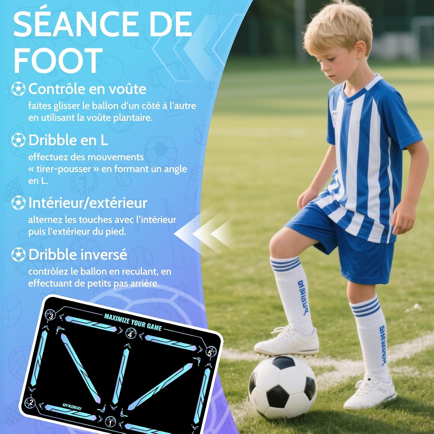 Tapis d'entraînement de football avec entraîneur de frappe - Jusqu'à -44%