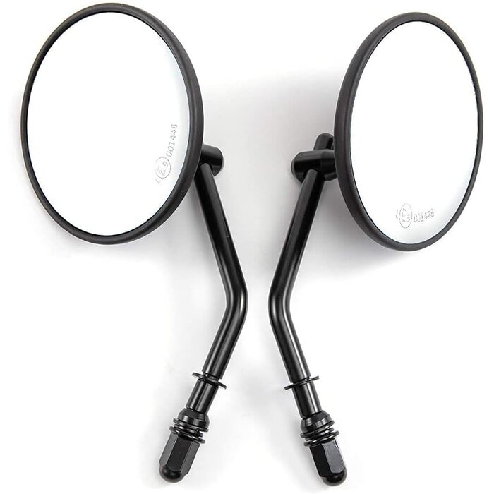 Rétroviseurs moto ronds 4 pouces - Noir - Jusqu'à -44% sur notre outlet